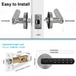 Tuya Remote Smart Fingerprint Password Door Lock Black Aluminium Alloy For