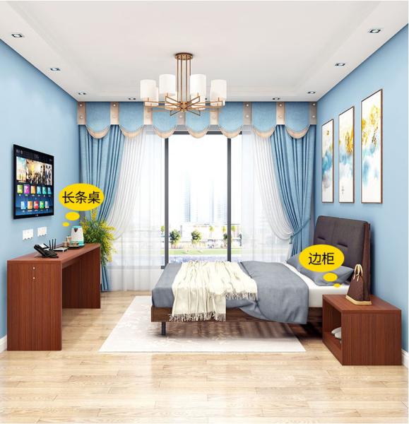 Buy cheap Contemporary Hotel Bedroom Furniture Sets With Bedside And TV Cabinet from wholesalers