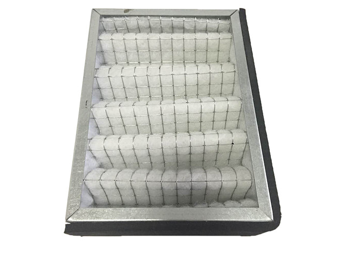 Railway Station Airport Washable Metal Air Filters , Rectangle Handling System Furnace Air Filter Frame