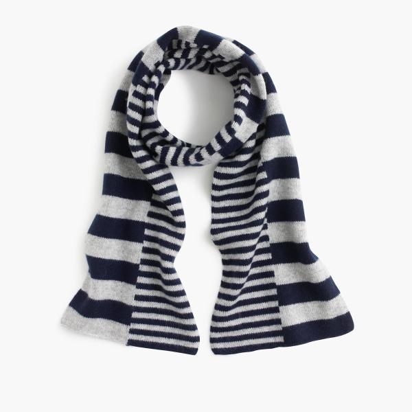 Buy cheap Girls Knitted Wool Scarf , Intarsia Custom Knit Scarves With Non Symmetric Stripe from wholesalers