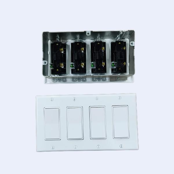 Quality RUFFIN Four Gang Wall Light Switch Plaster Ring Pre Fabrication for sale