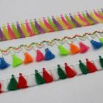 Curtain 100% Polyester Multicolor Brush Fringe Tassel