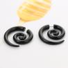 Buy cheap Ethnic Black Spiral Earrings Ear Plugs Acrylic Piercing Drop Earring Punk Twister Earrings for Women from wholesalers