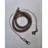 Buy cheap Thumb hooks attachment stretchy coil safety tool cable w/transparent black plastic coating from wholesalers