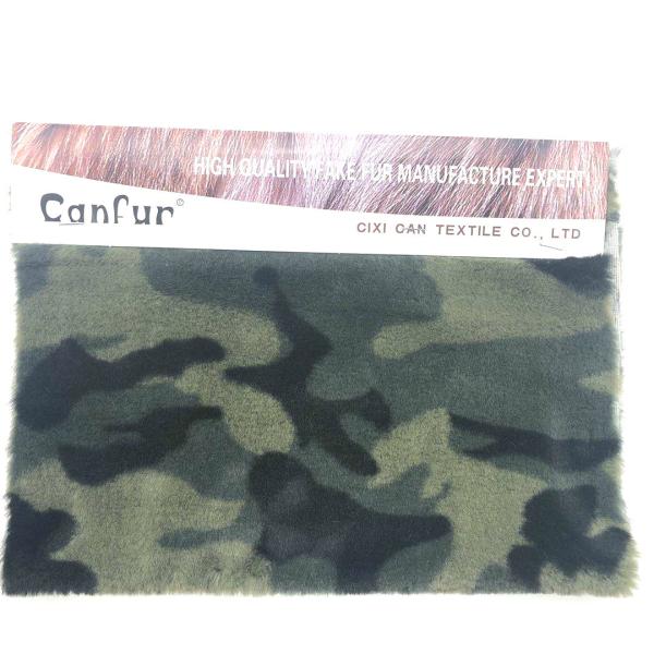 Buy cheap Printed Rabbit Fake Fur for Garment Bags 100% Polyester Jacquard 3 Color Print Fabric from wholesalers