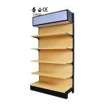 Customized Wood Grain Shelving Transfer Heavy Duty Shelves For Retail Store