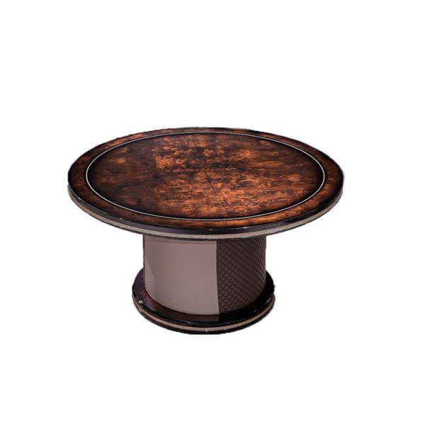 Buy cheap Royal Design Round Turntable Dining Table Burl Veneer Marble Tabletop from wholesalers