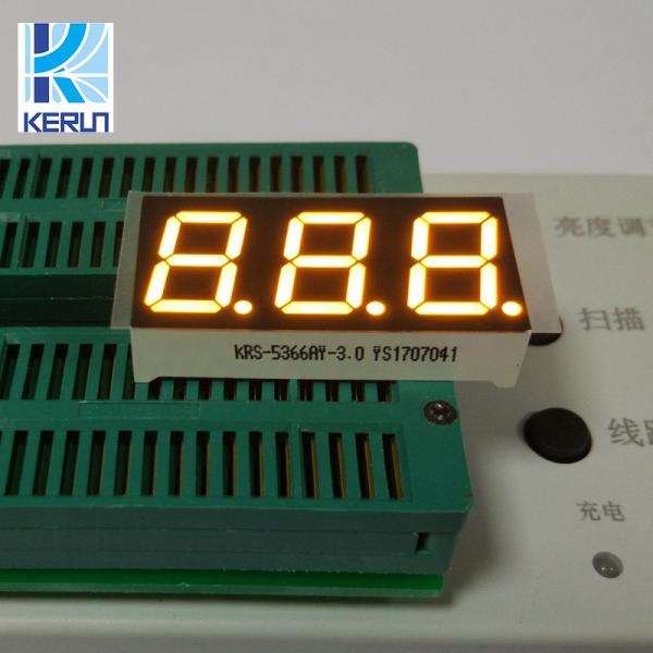 Buy cheap 0.56 Inch 3 Digit 7 Segment LED Displays Common Cathode Yellow Color from wholesalers