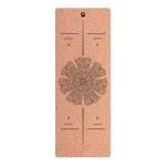 Thermal transfer printing Natural Cork Material Yoga Mat, Patterned Design Cork