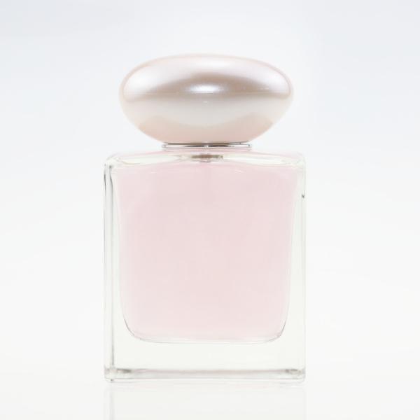 Buy cheap Square Spray Transparent Glass Perfume Bottle With Pearl Cap 100ml from wholesalers
