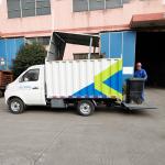 Closed Type Waste Bin Truck Lifting Plate Eco friendly Mini Garbage Truck