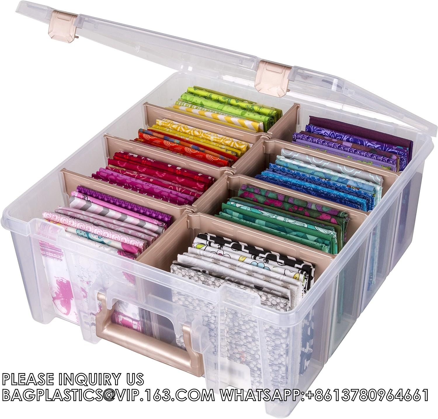 Strong Pack Plastic Organizer Box Grids, Craft Organizer Storage With Adjustable Dividers, Bead Organizer, Fishing