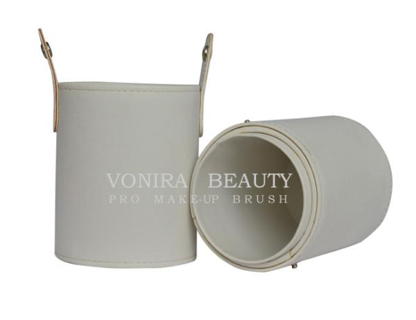 Buy cheap Portable Cosmetics Makeup Brushes Jar Cup Holder Travel Case PU Leather from wholesalers