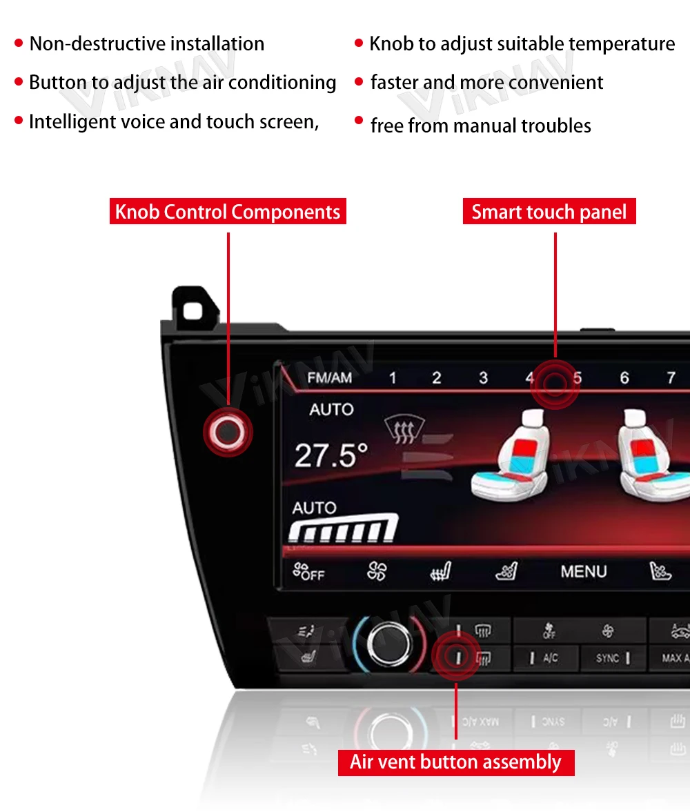 BMW 5 Series Car AC Control Panel Multimedia Player F10 F11 F07 F18 M5 2011-2017