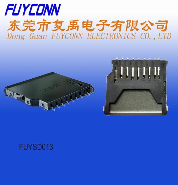 Buy cheap Black Insulation 10V SD Card Push Connector For Card Reader from wholesalers