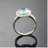 Buy cheap Women Jewelry 925 Silver 7mm Square Blue Cubic Zirconia Ring (JR061） from wholesalers