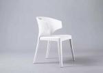 Non Slip No Foldable Indoor Plastic Chairs 45cm In Living Room