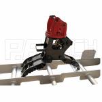 Excavator Use Rotating Grapple For Wood Settlement and stone transport