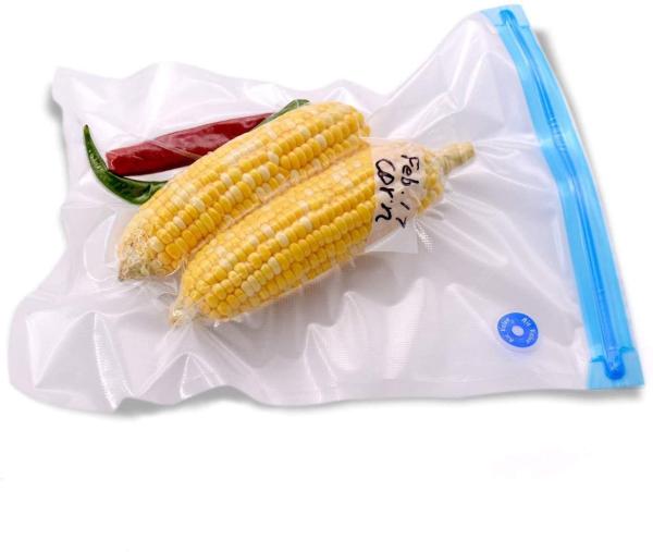 Buy cheap Vacuum Valve Bag Reusable Sealed Food Vacuum Sous Vide Bag with Zipper from wholesalers
