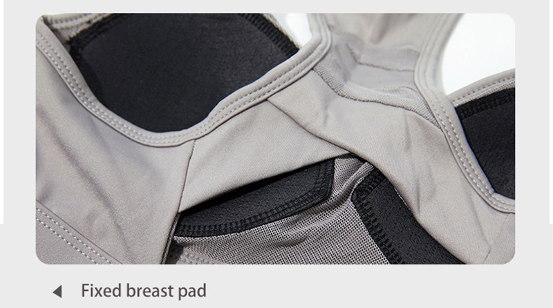 Shockproof Plus Cup Sports Bra Womens Fixed Breast Pad With Shoulder Strap