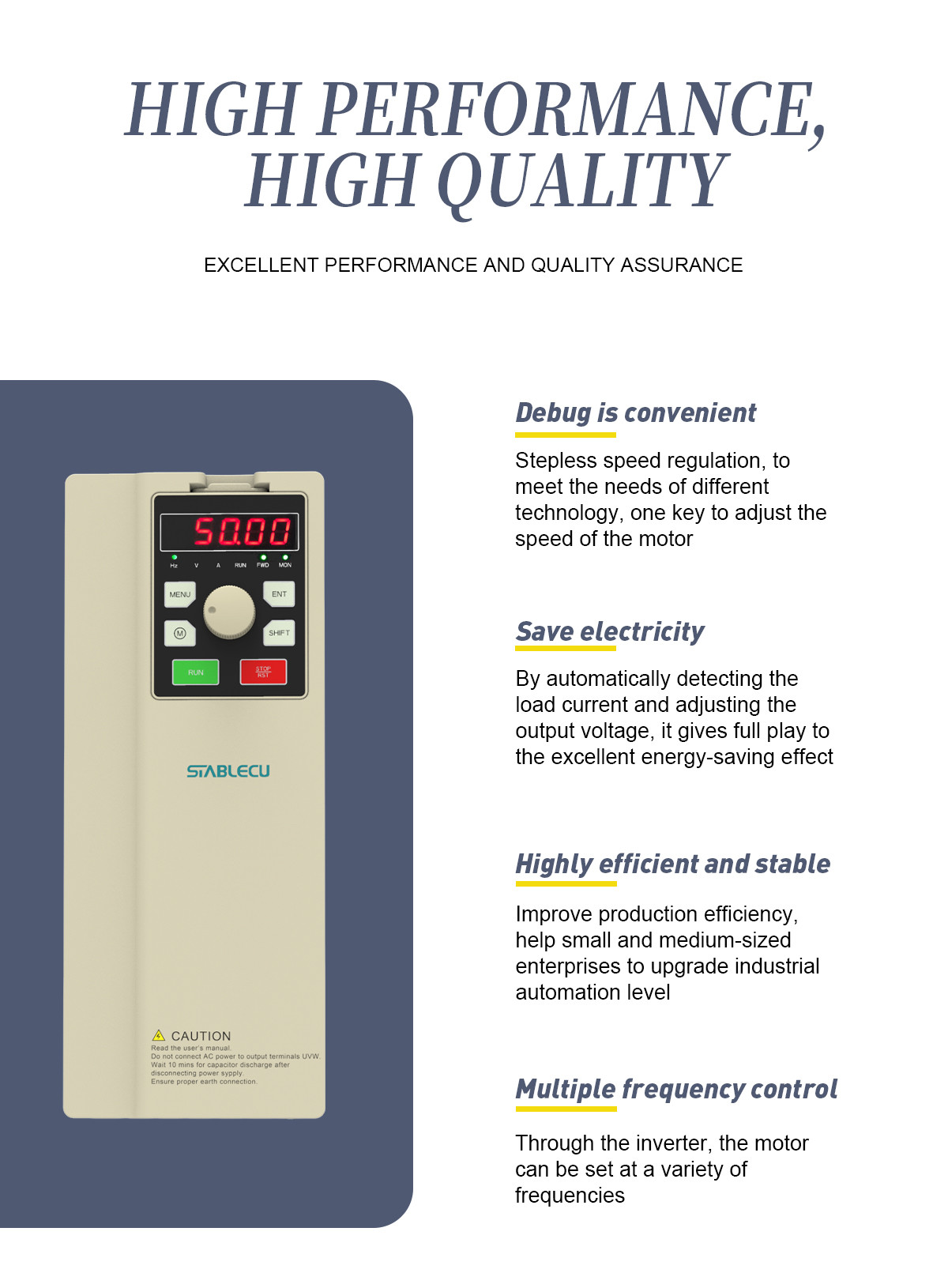 AC Frequency Converter 7.5KW 11KW VFD For AC Industrial Machine