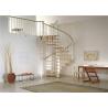 Buy cheap Customized Metal Custom Spiral Staircase Usage Indoor With Wood Material Step from wholesalers