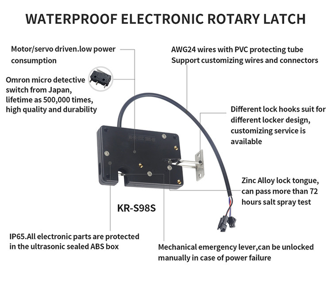 Outdoor Waterproof Smart Lock Keyless Elektromagnetisch Slot Electric Latch Lock