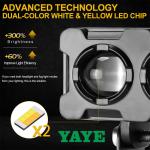 3570 LED Motorcycle Fog Light 40W 20*2 Dual Color Spot Beam Moto Accessories