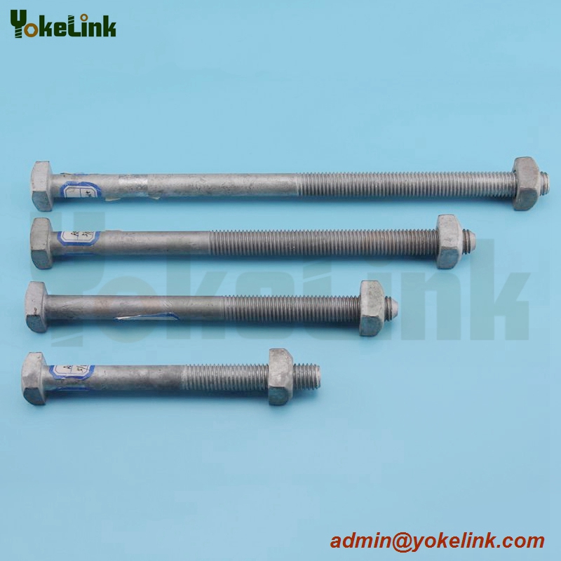 High Quality Forged Steel ASME B18.2.6 square machine bolt for Pole Line Hardware