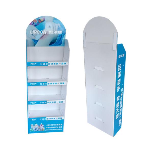 Custom Color Printed 4 Tier Counter Retail Promotion Folding PDQ Top Display