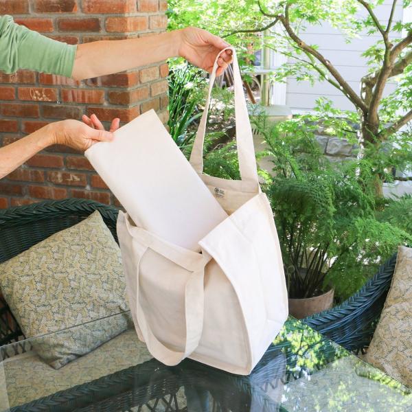 Buy cheap WHITE LARGE SHOPPING BAG OORGANIC COTTON TOTE BAG LARGE SIZE PASS GOTS from wholesalers