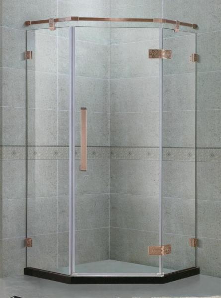 Buy cheap Green Bronze Hinge Swing Shower Door Stainless Steel With 135 Degree Magnetic Seals from wholesalers