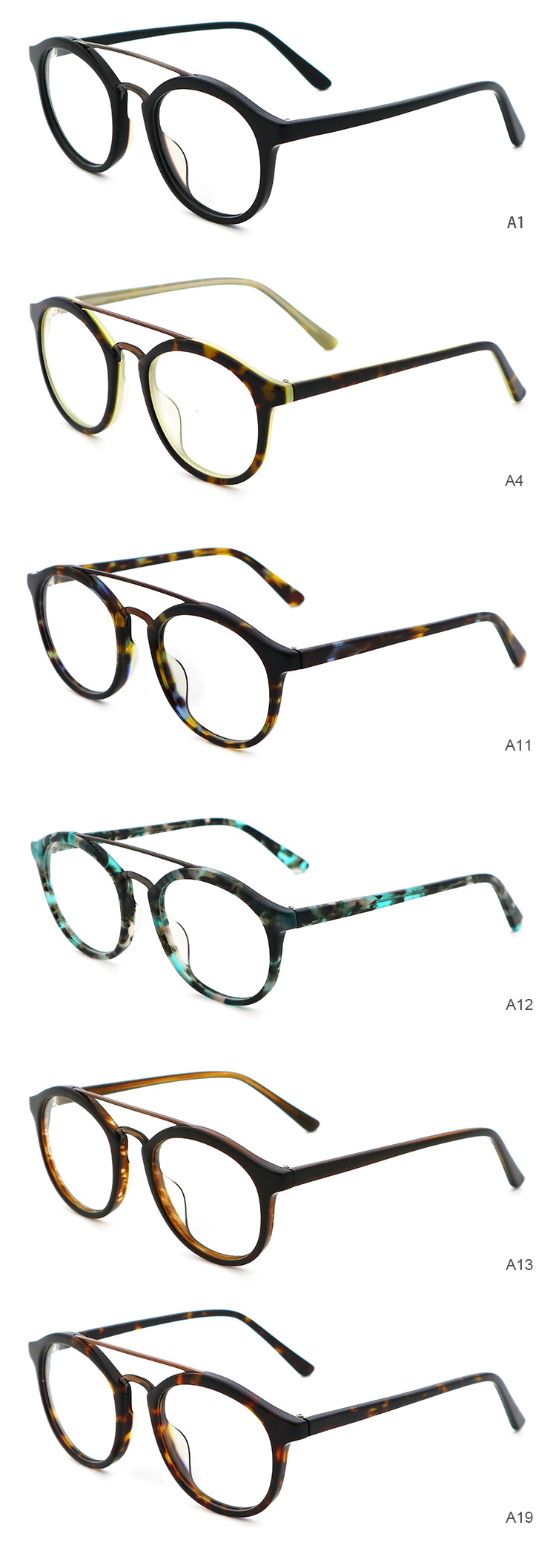 Artisanal Enduro Wood Grain Acetate Optical Glasses Frame MR 098