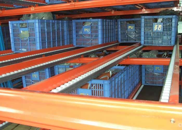 Orange / Blue Shuttle Pallet Racking Storage System , Selective Pallet Racking System