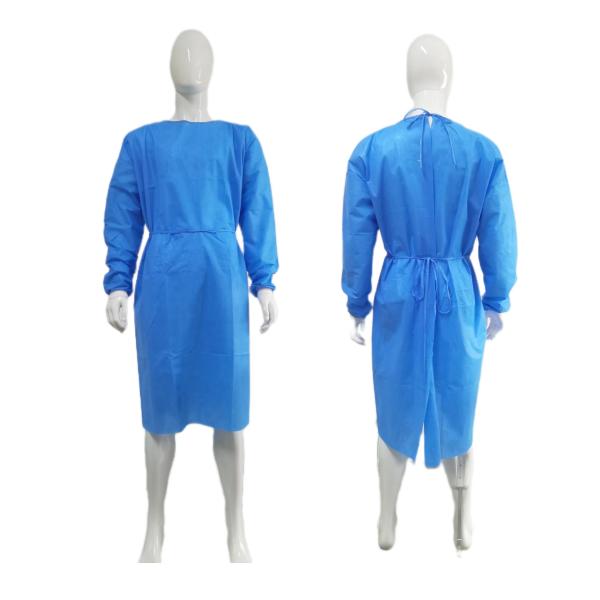 Buy cheap Shelf Life 3 Years Tie Attachment At Back Isolation Gown Level 2 SMS Fabric Waterproof from wholesalers