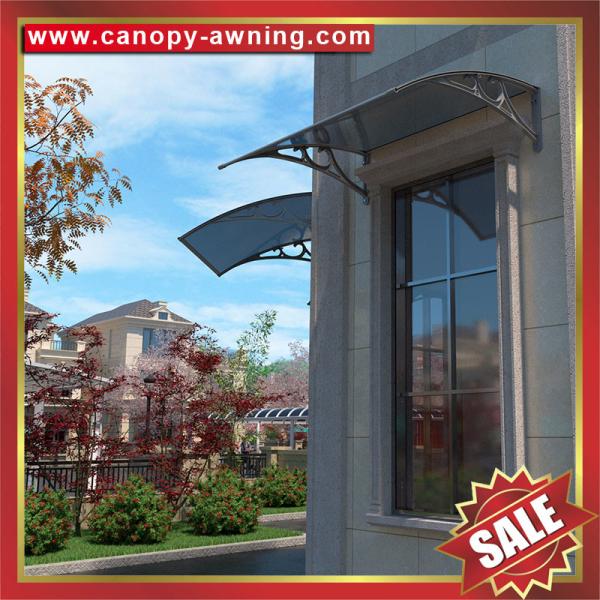 Quality diy pc polycarbonate canopy awning shelter with cast aluminum alu bracket arm support and polycarbonate sheet for sale for sale