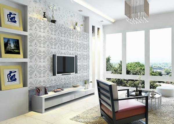 Buy cheap 3D PVC Geometric Printing Wallpaper TV Background Contemporary Wall Covering from wholesalers