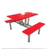 Buy cheap Cafeteria Stainless Steel One Piece Dining Table And Chair Set from wholesalers