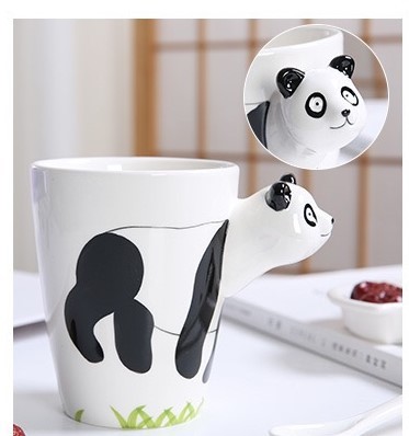 Hand Printed 15 Ounce 3D Ceramic Reusable Coffee Cup
