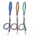 Adjustable LOGO Nylon Dog Leash . Dog Rope Lead Retractable Nylon Braided Pet