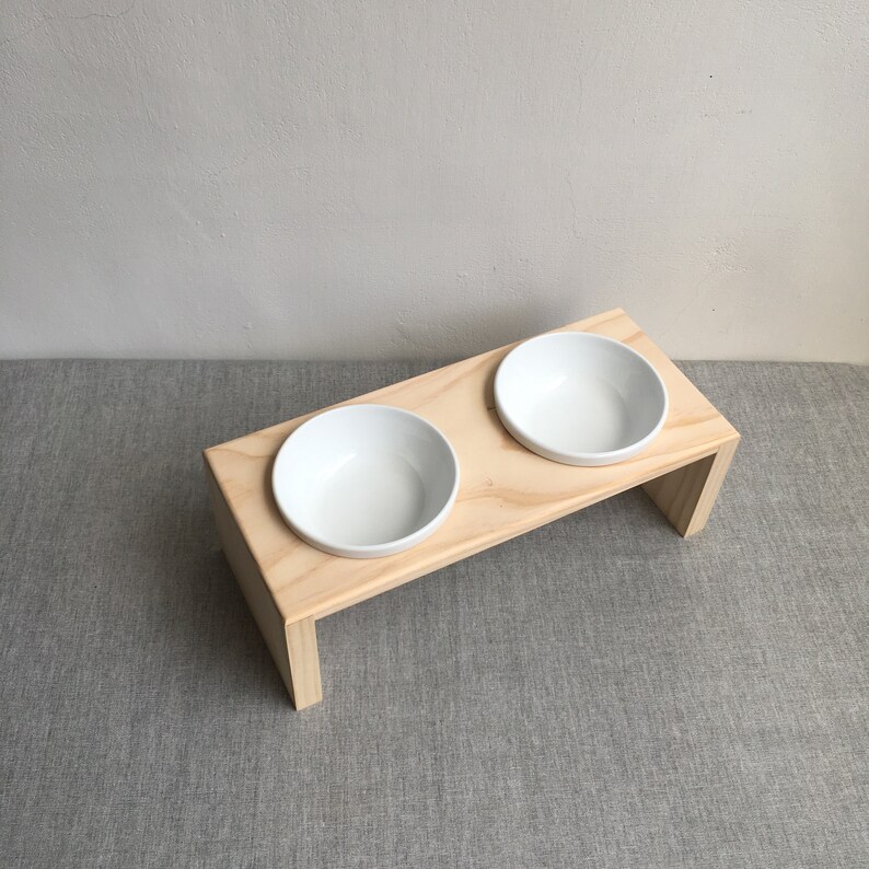 Elegant wooden stand for cats and small dogs Dining Table bowl stand feeding stand -solid wood