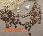 Lace Collar Applique Neckline Lace Crochet Flower Motif Patchwork Sewing Access