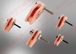 Bearing Coil Winding Caged Ceramic Pulley , Pink / Red Coil Winding Tensioner