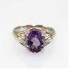Buy cheap Gold Plated 925 Silver Ring with 7mmx9mm Created Yellow Citrine Cubic Zircon(R270) from wholesalers