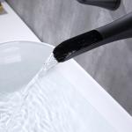 Brass 8In Widespread 2 Handle Bathroom Faucet In Matte Black Gold