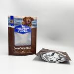 Side Gusset Aluminum Foil Inner Custom Dog Treats Stand Up Blue Zipper Lock Bag