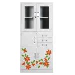 Modern Style Metal Display Cabinet Office Sliding Glass Door With Lock