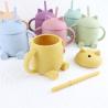 Buy cheap Portable Food Grade Silicone Kids Cup Non Toxic Cat Style For Infant Training from wholesalers