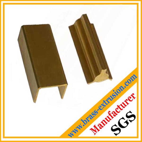 Buy cheap golden color brass extrusion profiles section hardware from wholesalers