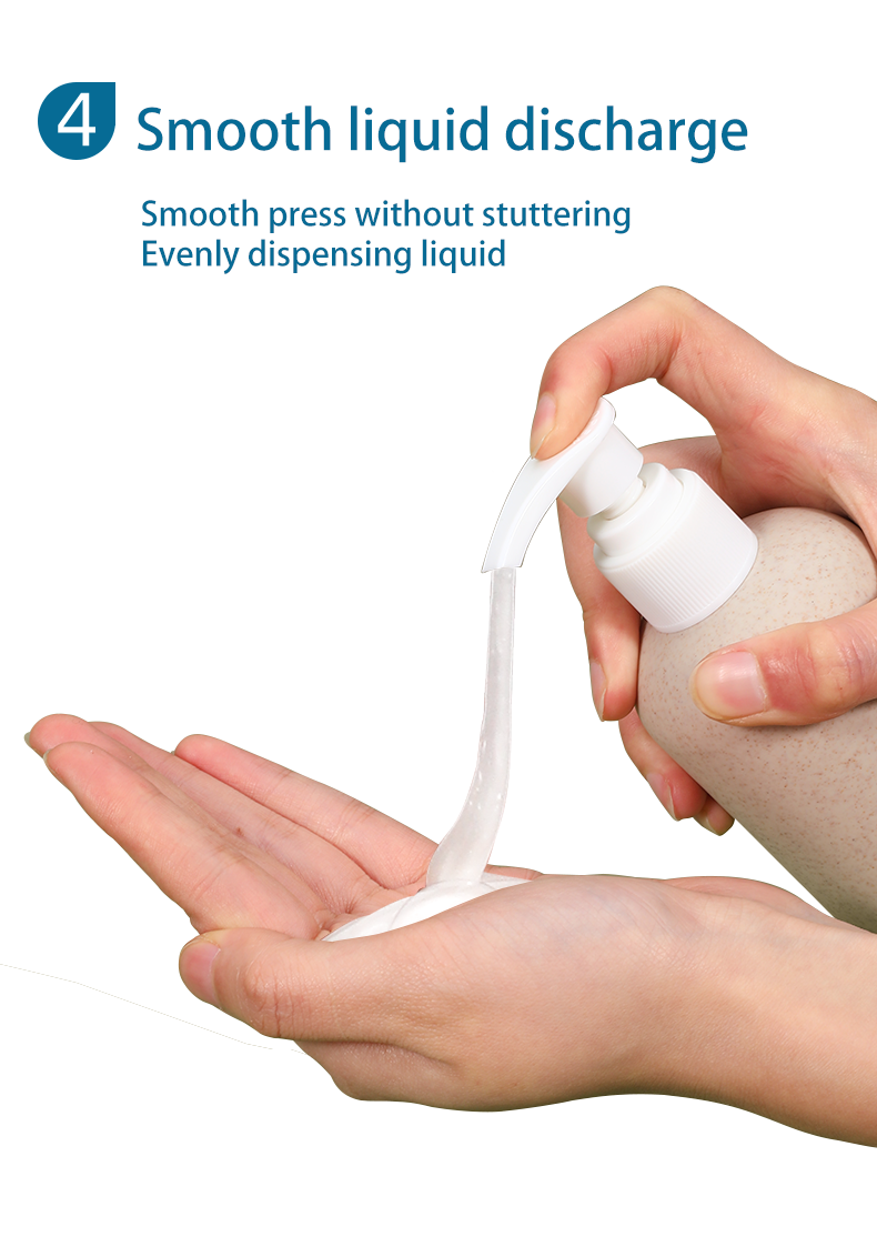 Biodegradable Wheat Straw Plastic Hotel Shampoo Bottles With Pump Dispenser 300ml